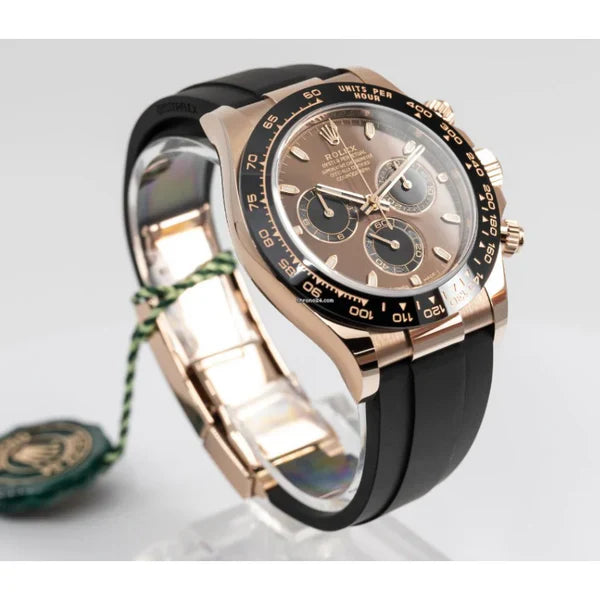 Rolex Daytona 116515LN Rose Gold Oysterflex Chocolate Dial Men's Watch