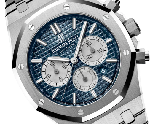 AP ROYAL OAK CHRONOGRAPHE-GRIS/BLEU